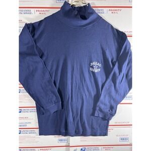 Vintage Edge Dallas Cowboys Fleece Sewn Turtleneck Sweater Crewneck 2XL Starter